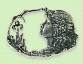 M�dchenkopf oval durchbrochen