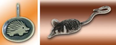 Igel und Maus als Anh�nger